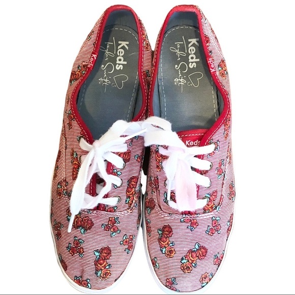 ๐ 6/$60, 60. KEDS x Taylor Swift, Floral Print, Canvas Sneakers, Size 8.5 - Picture 1 of 10